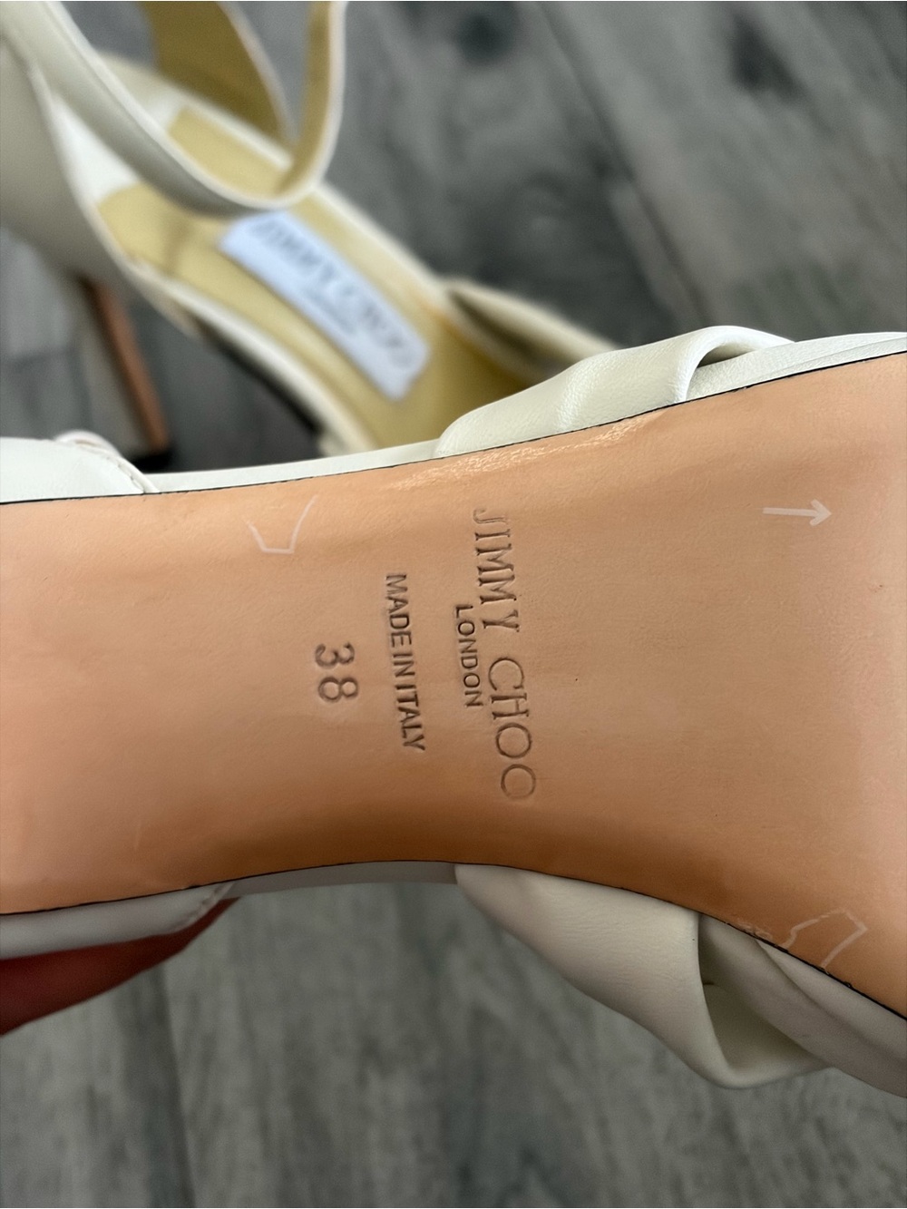 Jimmy Choo Women's Ivory Bridal Rosie 120 Leather Sandals Shoes Size 38 EU - Picture 8 of 11